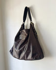 Espresso Slouch Leather Hobo