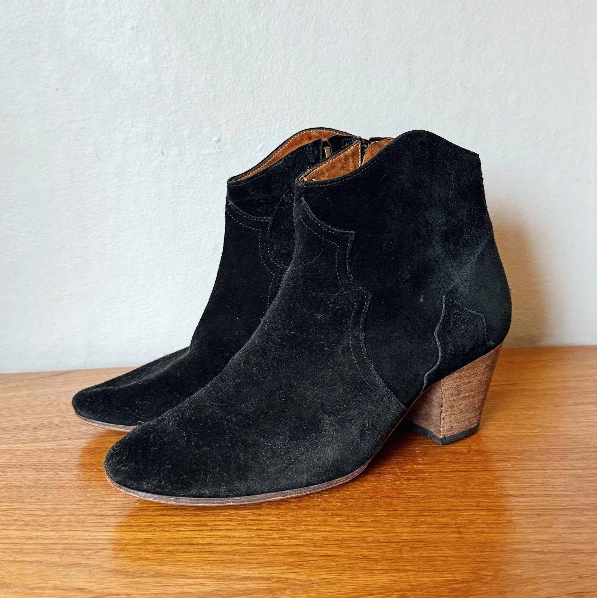 Isabel Marant Black Suede Ankle Boots | Size 37 - Hey Jude
