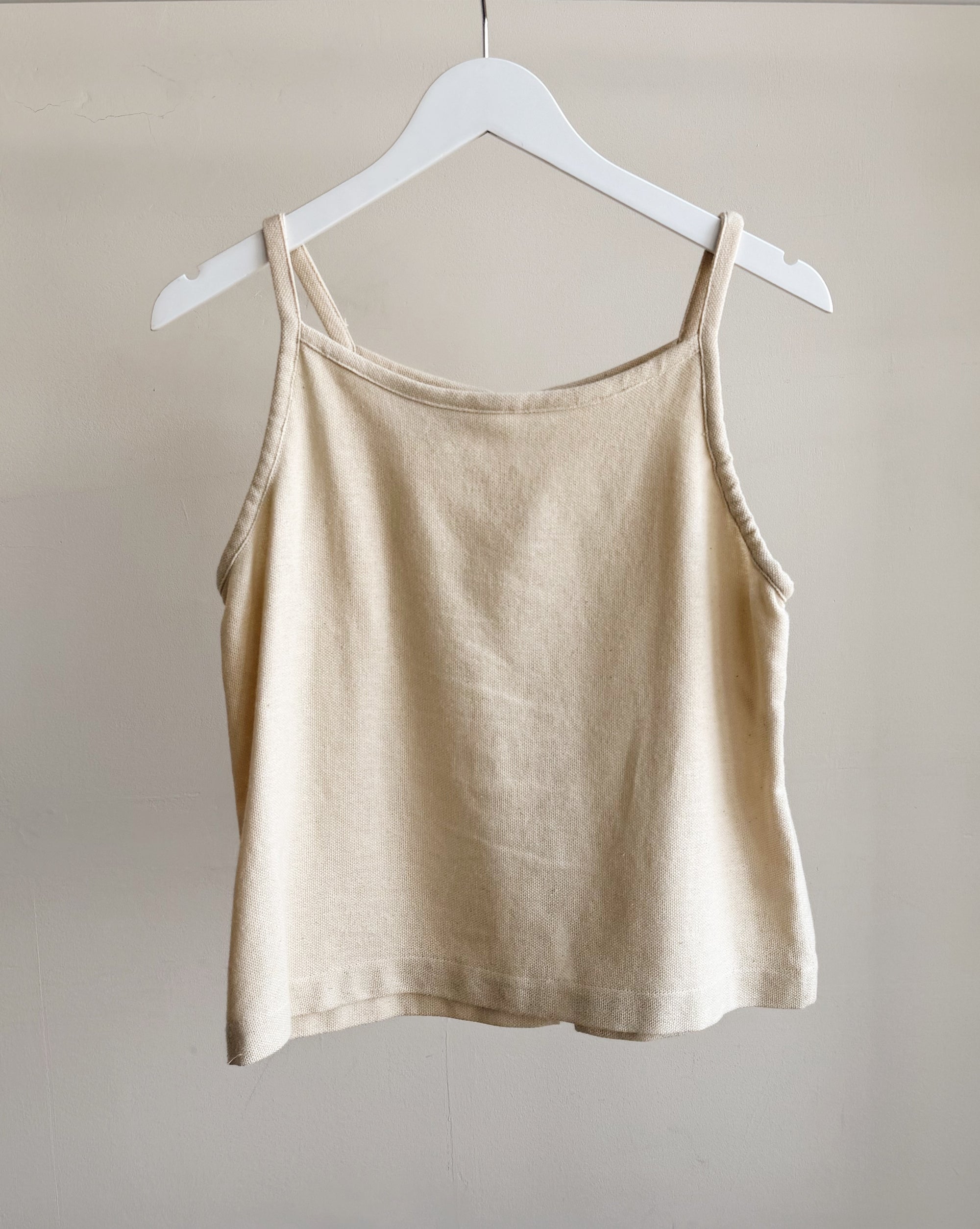 Oatmeal Woven Linen Camisole