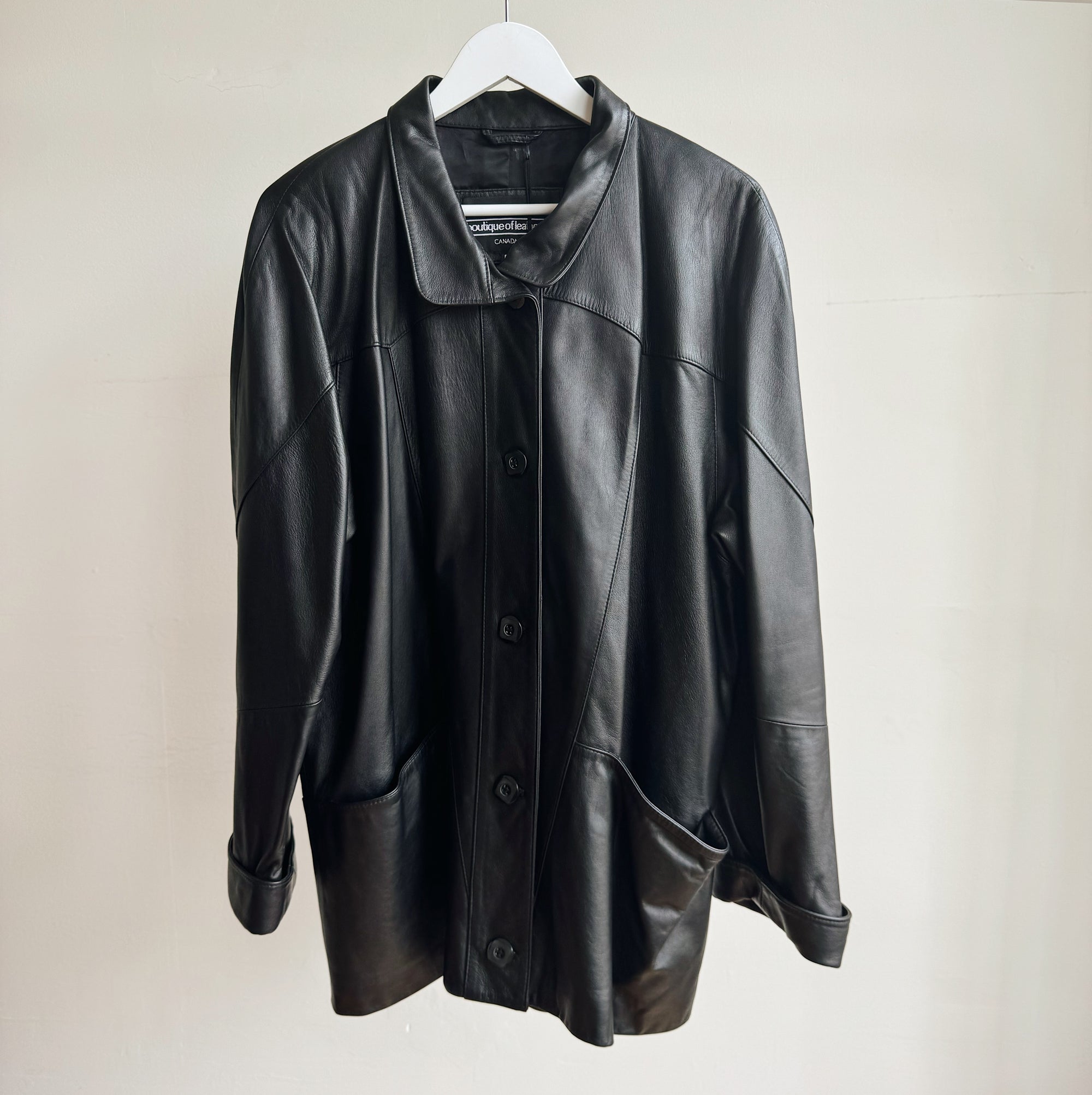 Raven Soft Leather Cocoon Jacket - Hey Jude