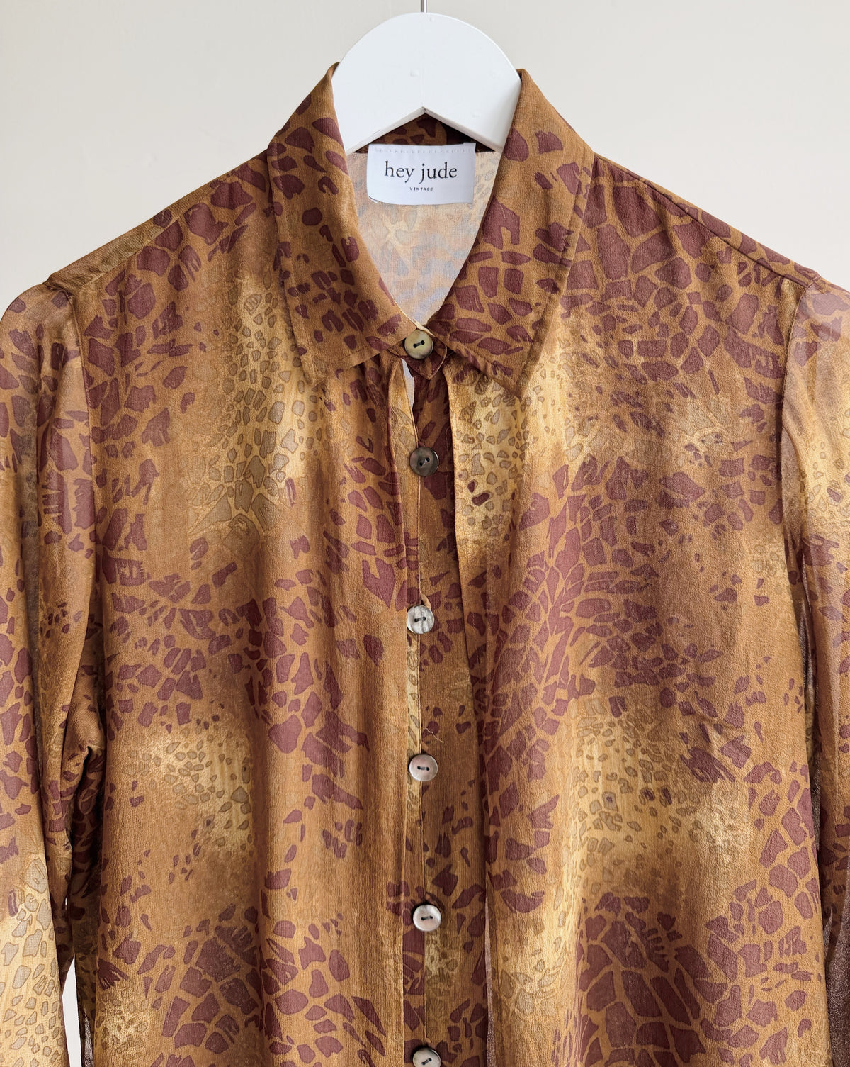 Animal Print Silk Layered Blouse - Hey Jude