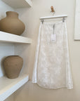 hijulez | Lace Bias Cut Skirt in Ivory