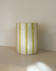 Chartreuse Stripe Ceramic Cup