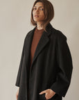 Black Cashmere Classic Long Coat