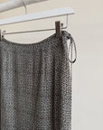 Geometric Print Silk Column Skirt