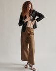 Ebony Tailored Leather Blazer Jacket