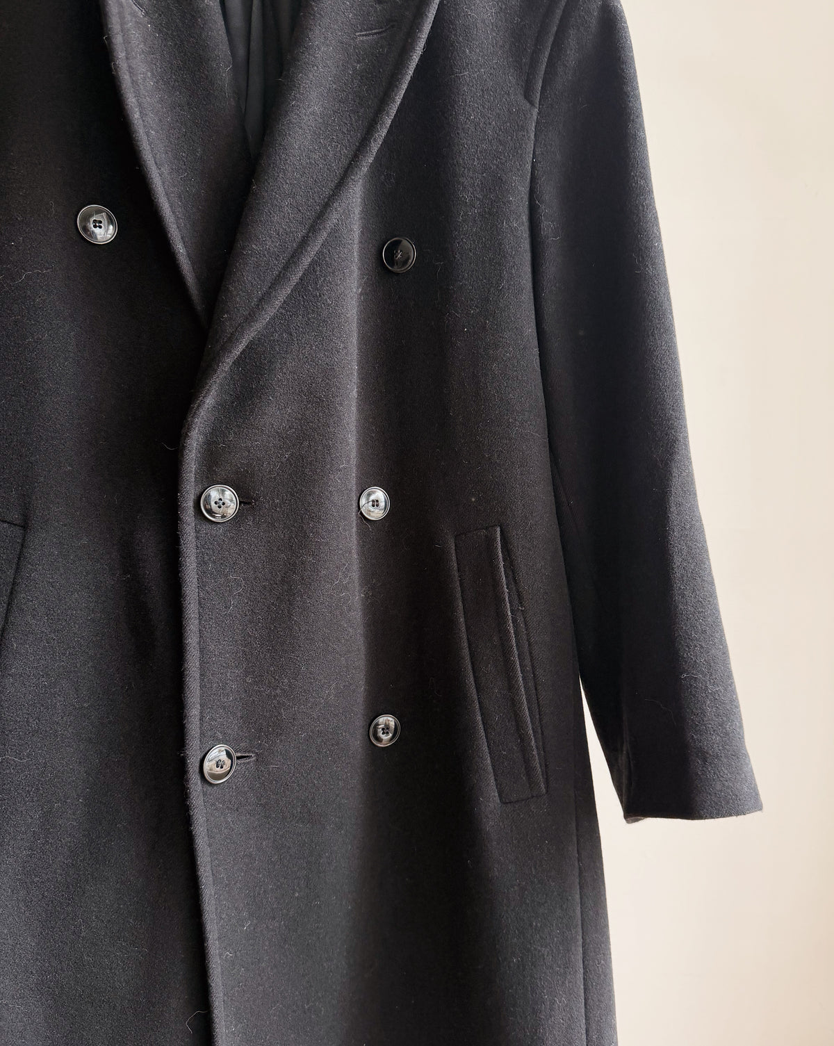 Emmanuel Ungaro Black Cashmere Wool Coat - Hey Jude