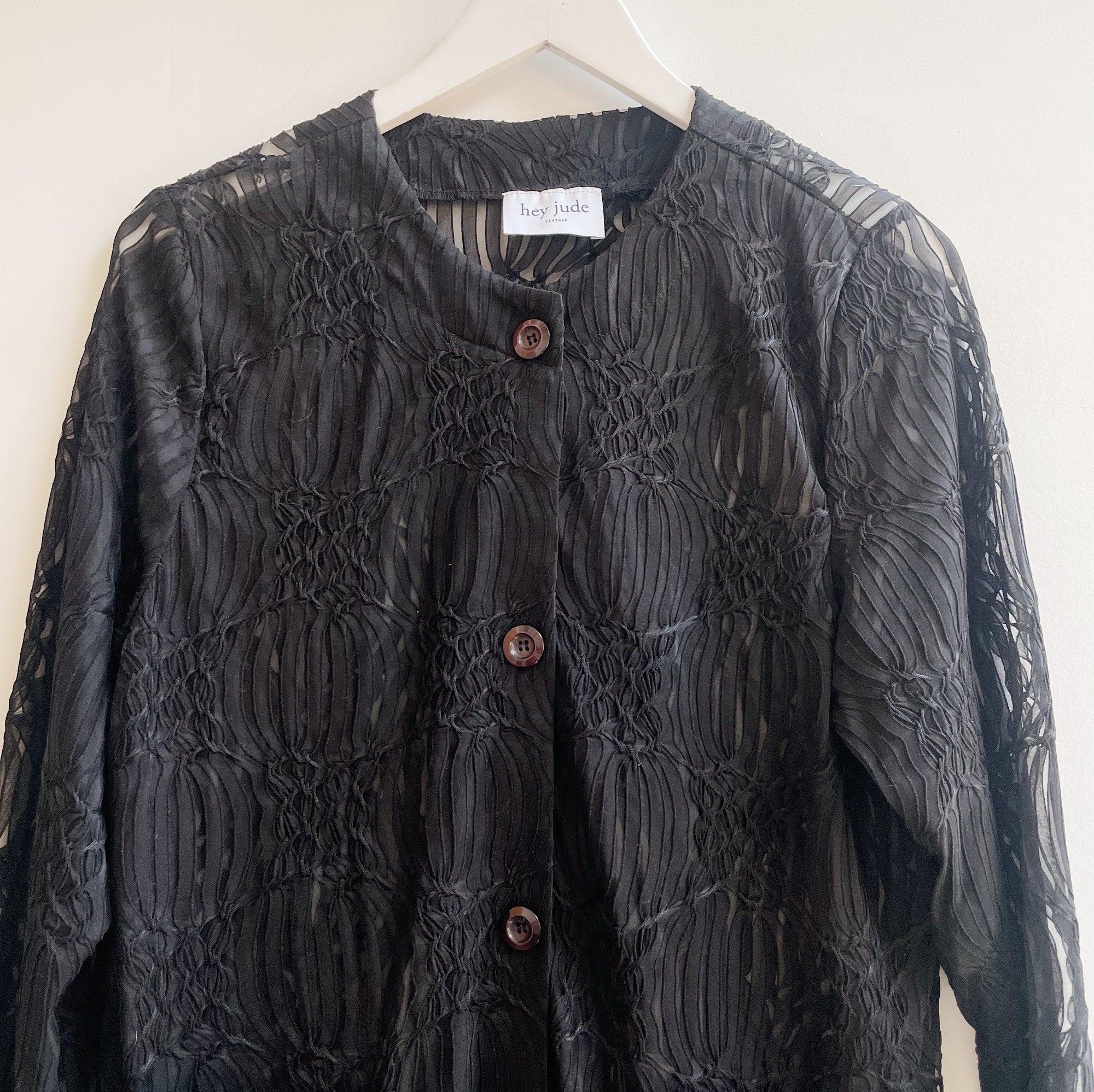 Onyx Sheer Ribbon Cardigan