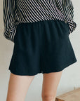 a.ren | Linen Easy Shorts in Black