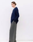Mod Ref | Cotton Crewneck Sweater in Navy
