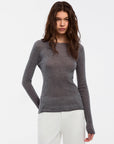 Cubic | Wool Knit Top in Gray