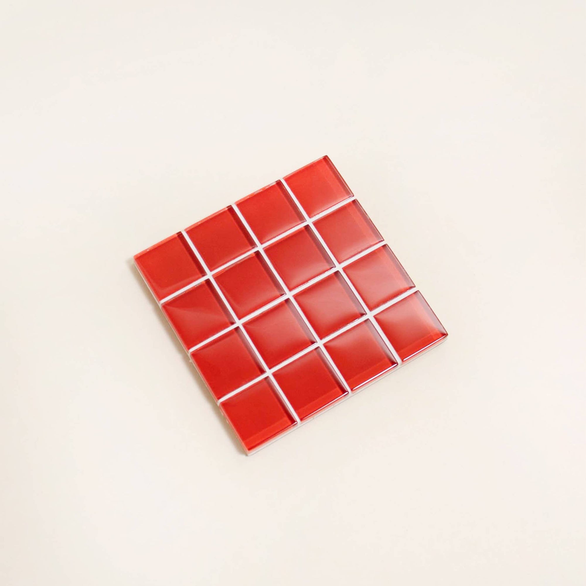 Subtle Art Studios | Glass Tile Coaster in Apple - Hey Jude