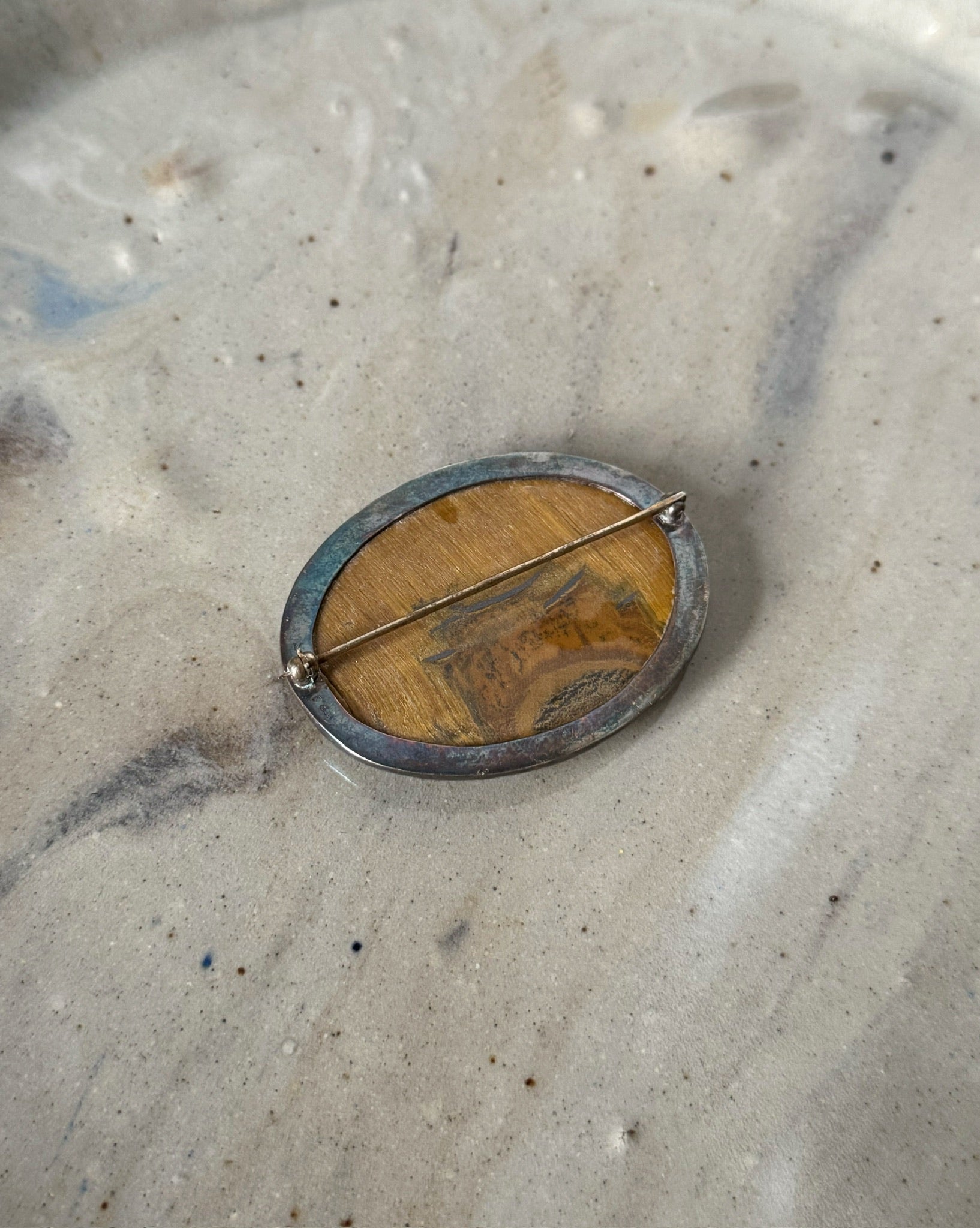 Vintage Tigers Eye Brooch - Hey Jude