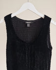 DKNY Black Velvet Ruched Top - Hey Jude