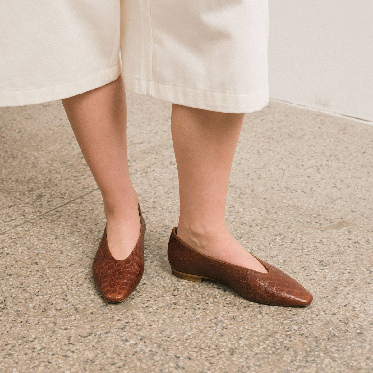 Balagan Studio | Mila Ballerina in Brown Alligator