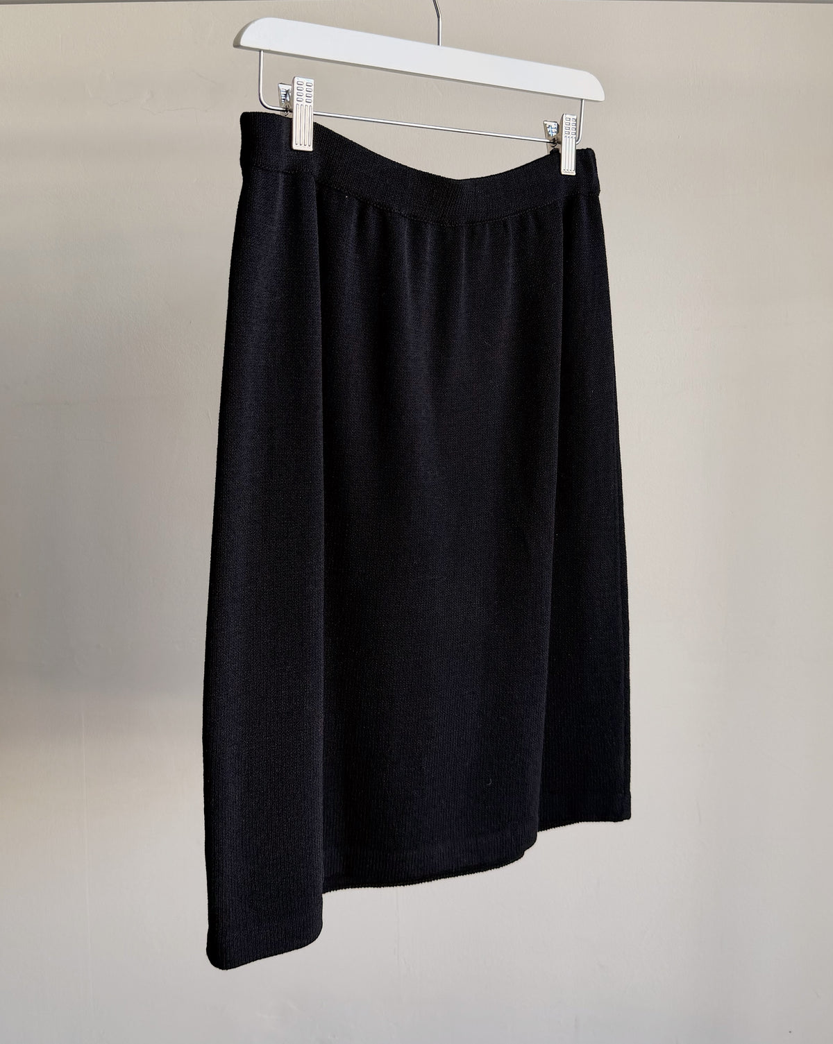 St John Black Wool Skirt