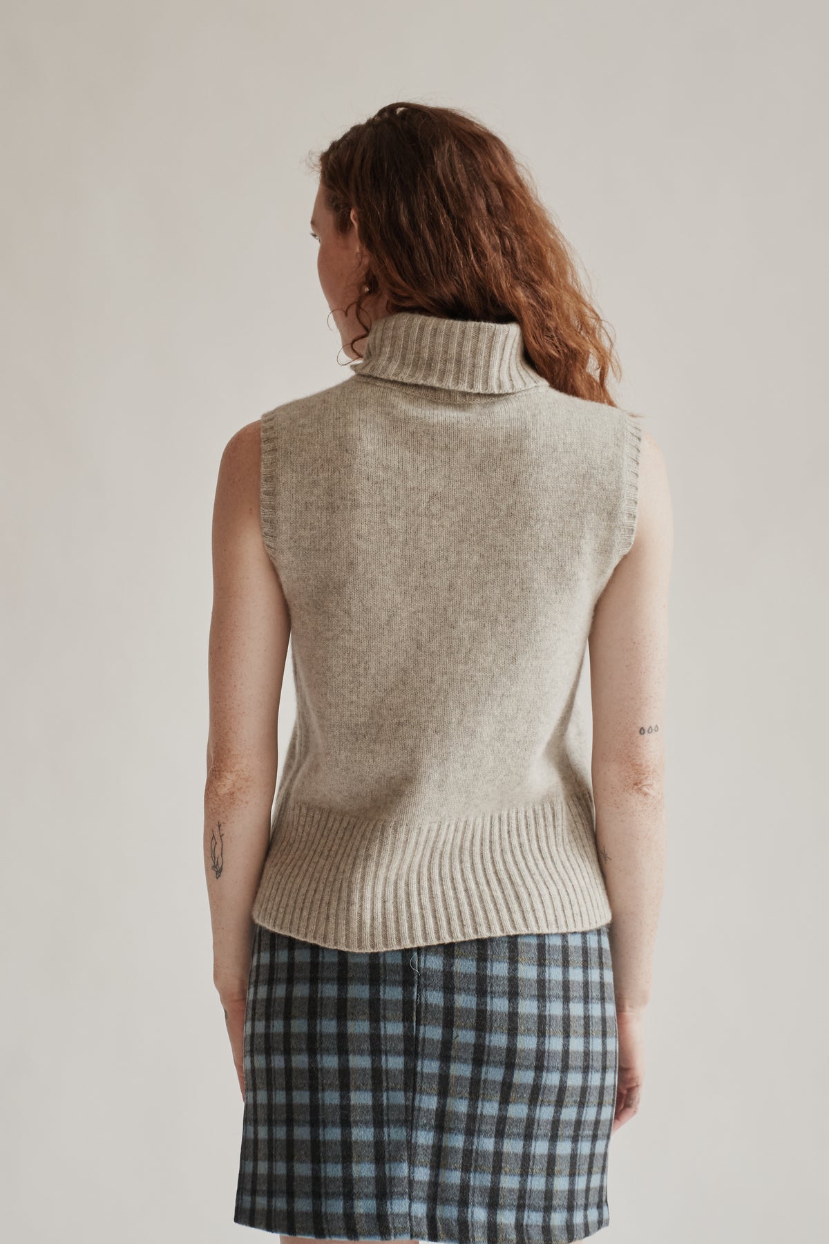 RL Cashmere Knit Sleeveless Turtleneck