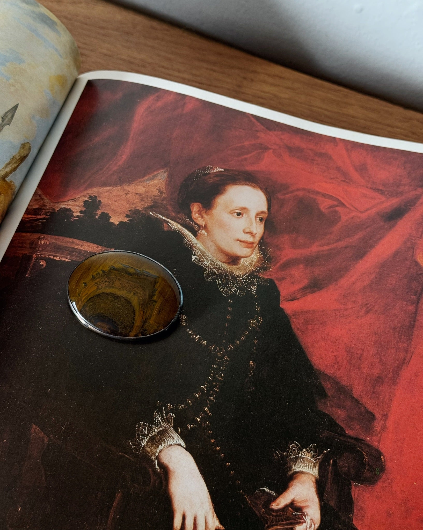 Vintage Tigers Eye Brooch - Hey Jude