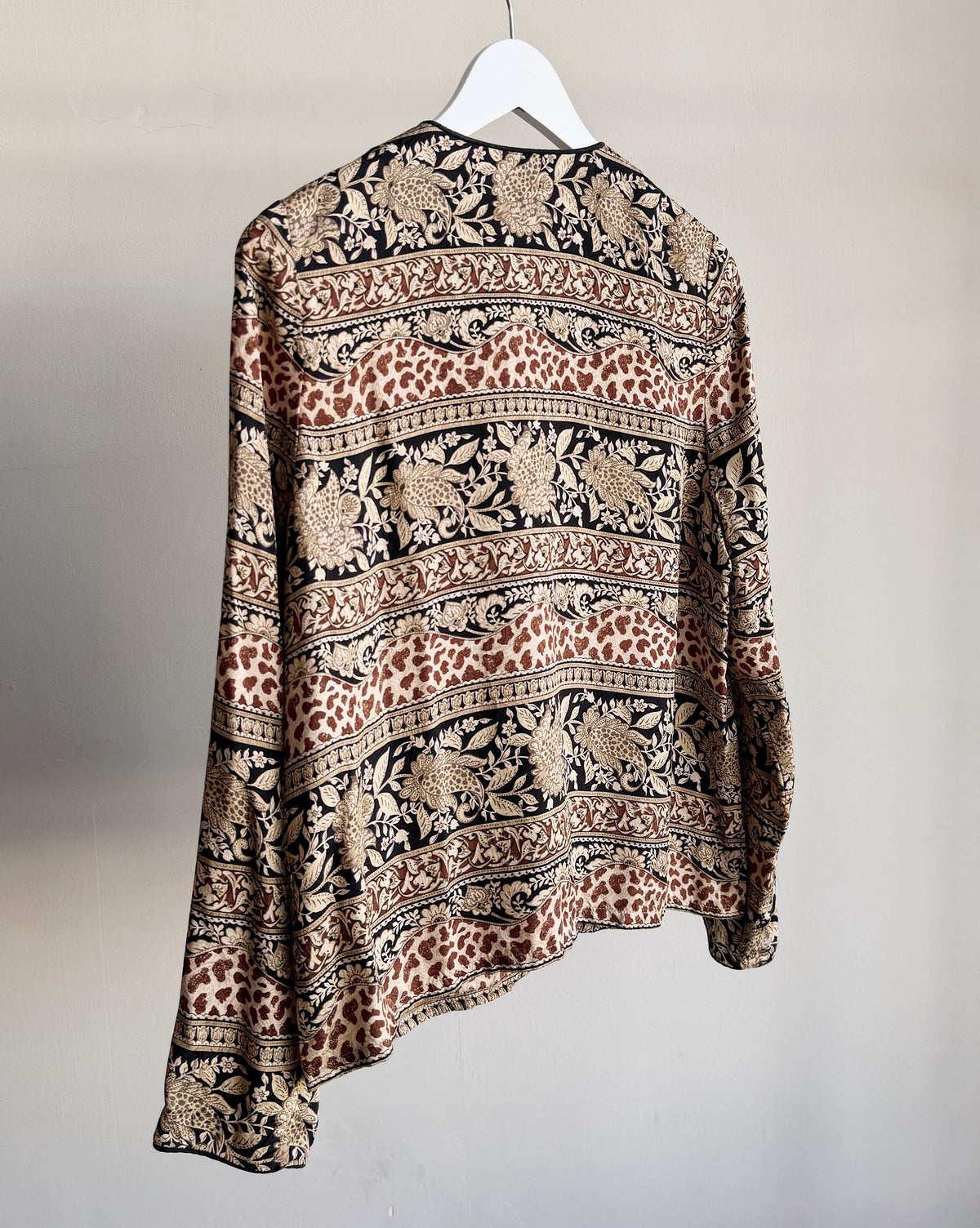 Botanical Leopard Border Print Blouse