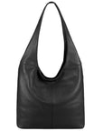 Sable Italian Leather Hobo Shoulder Bag
