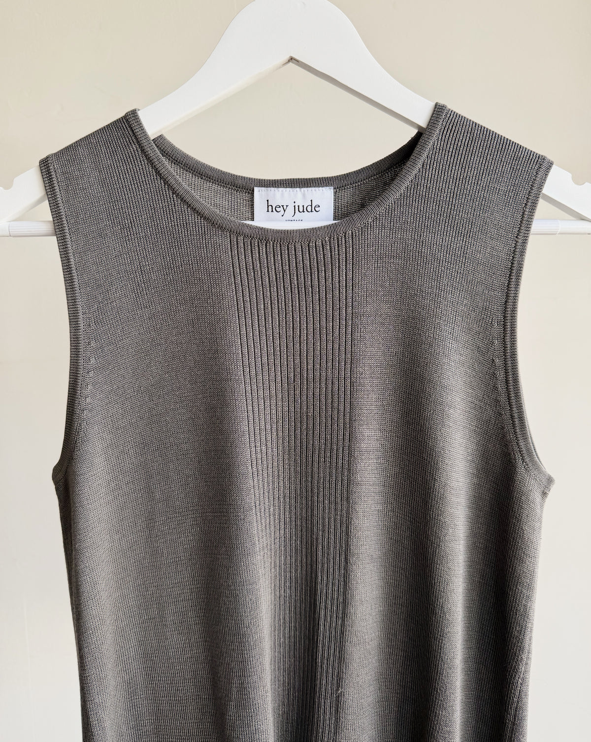 Charcoal Silk Knit Tank