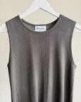 Charcoal Silk Knit Tank