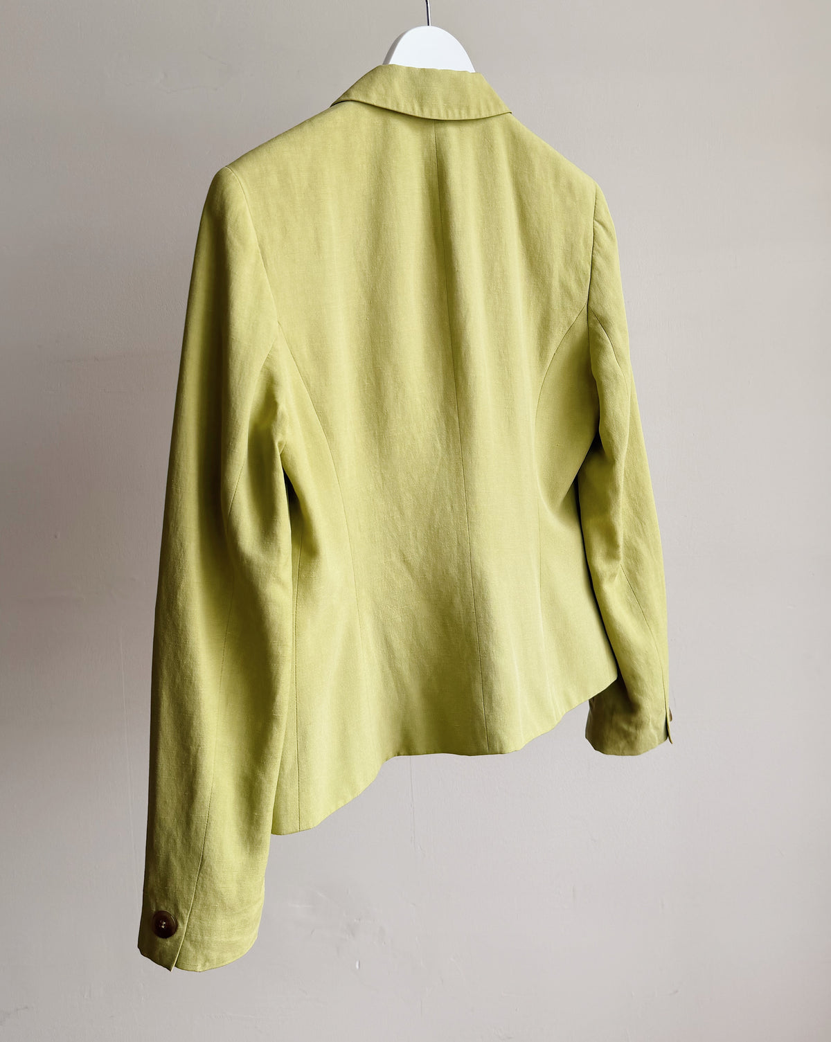 Chartreuse Silk Tailored Blazer - Hey Jude