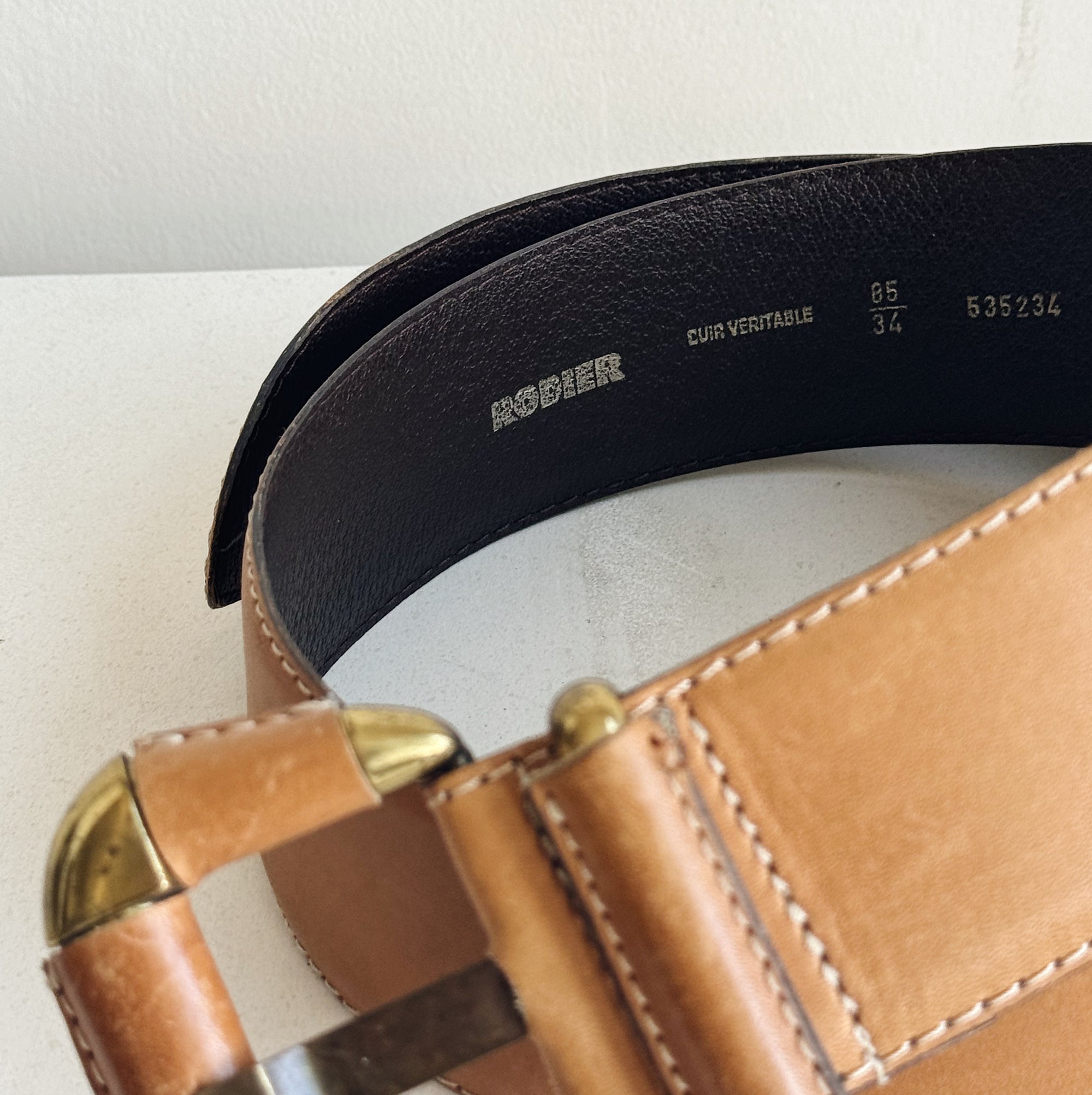 Wheat Rodier Leather Belt - Hey Jude