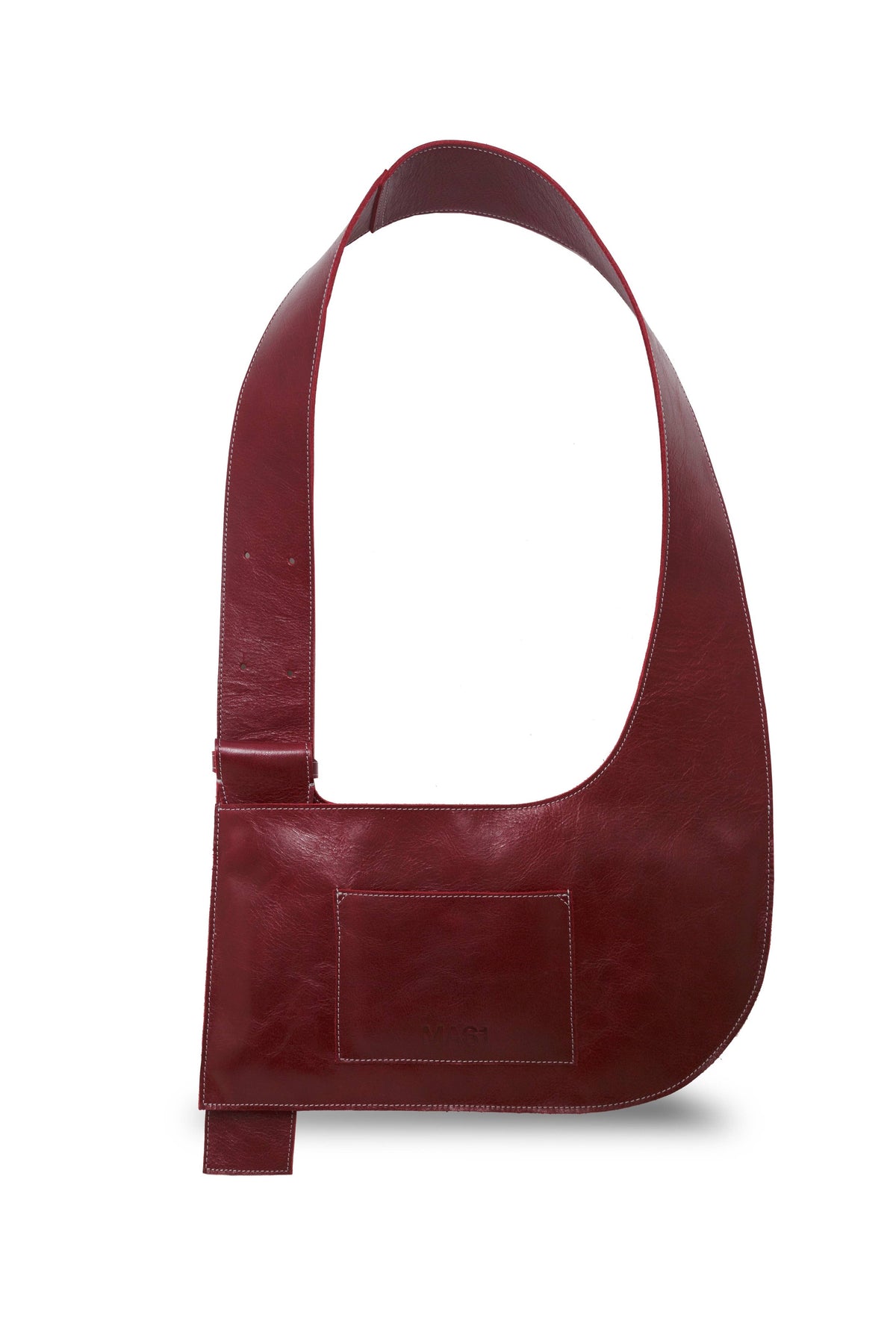 Mas1 | Bruna Leather Crossbody in Garnet