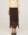 Carmen Says | Chocolate Lace Kerchief Skirt