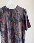 Navy Paisley Silk Tee