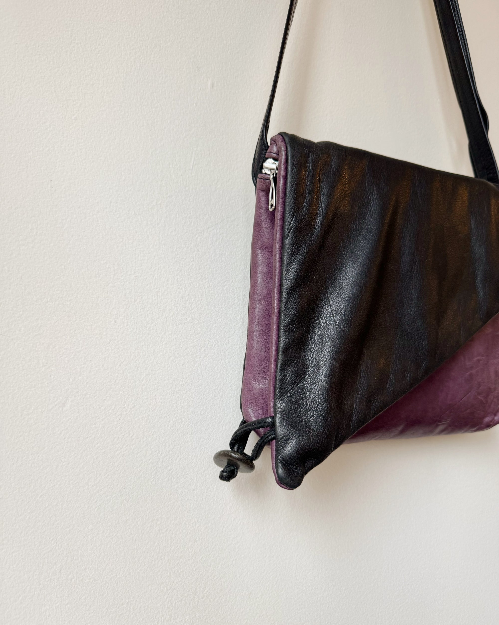 Two Tone Leather Cross Body Bag - Hey Jude