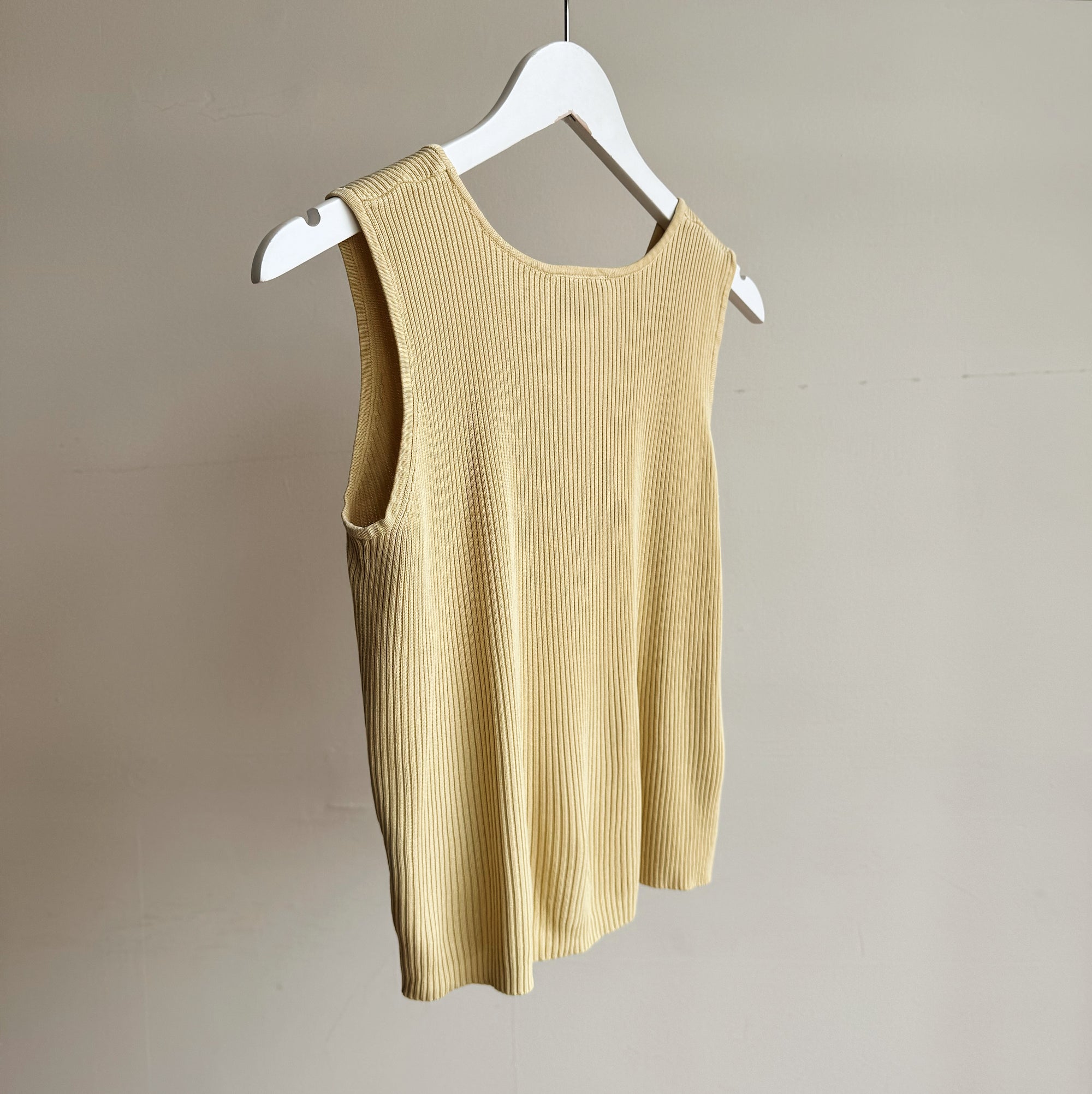 Dijon Silk Ribbed Sleeveless Top - Hey Jude