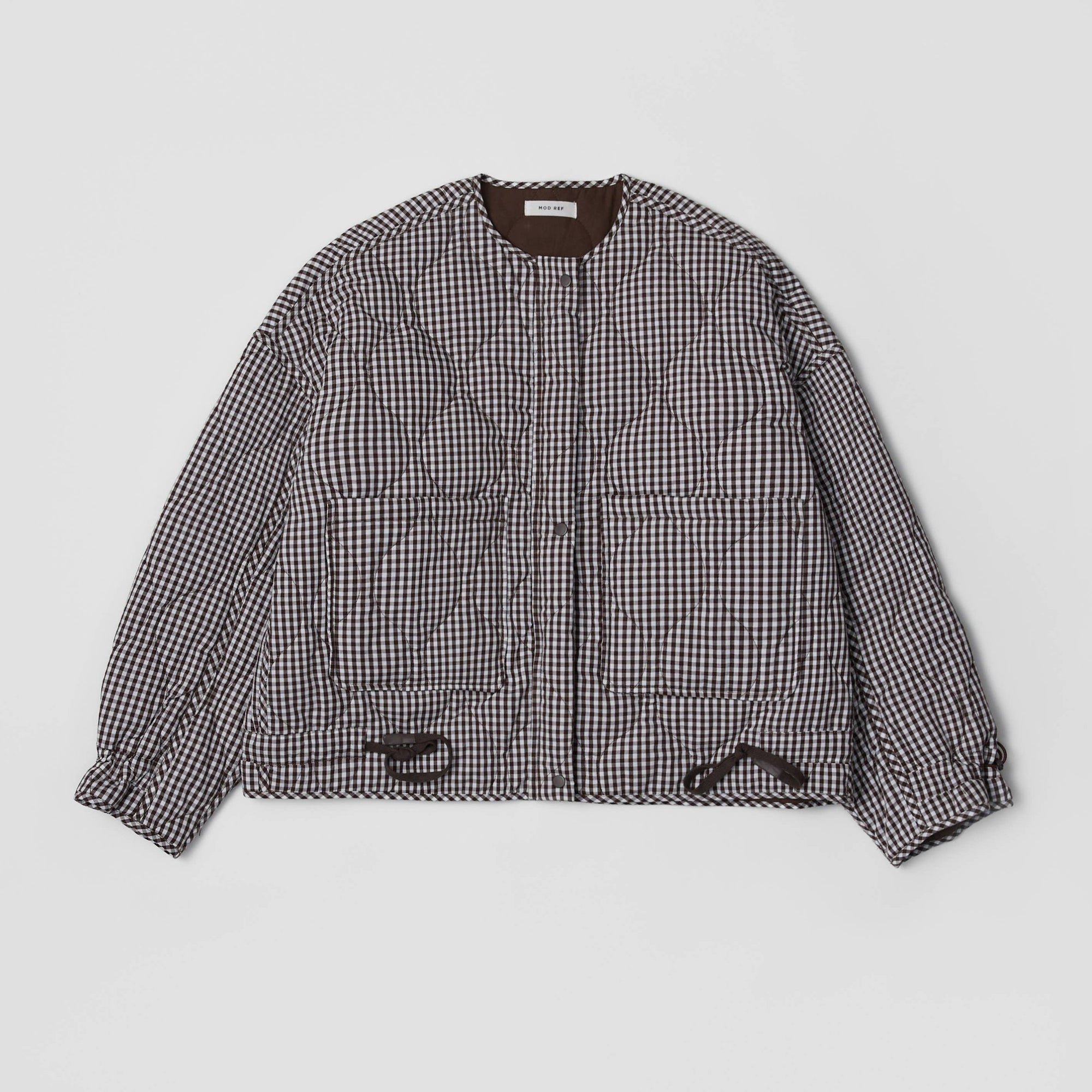 MOD REF | Quilted Gingham Jacket in Black