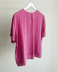 Fuchsia Silk Boxy Tee