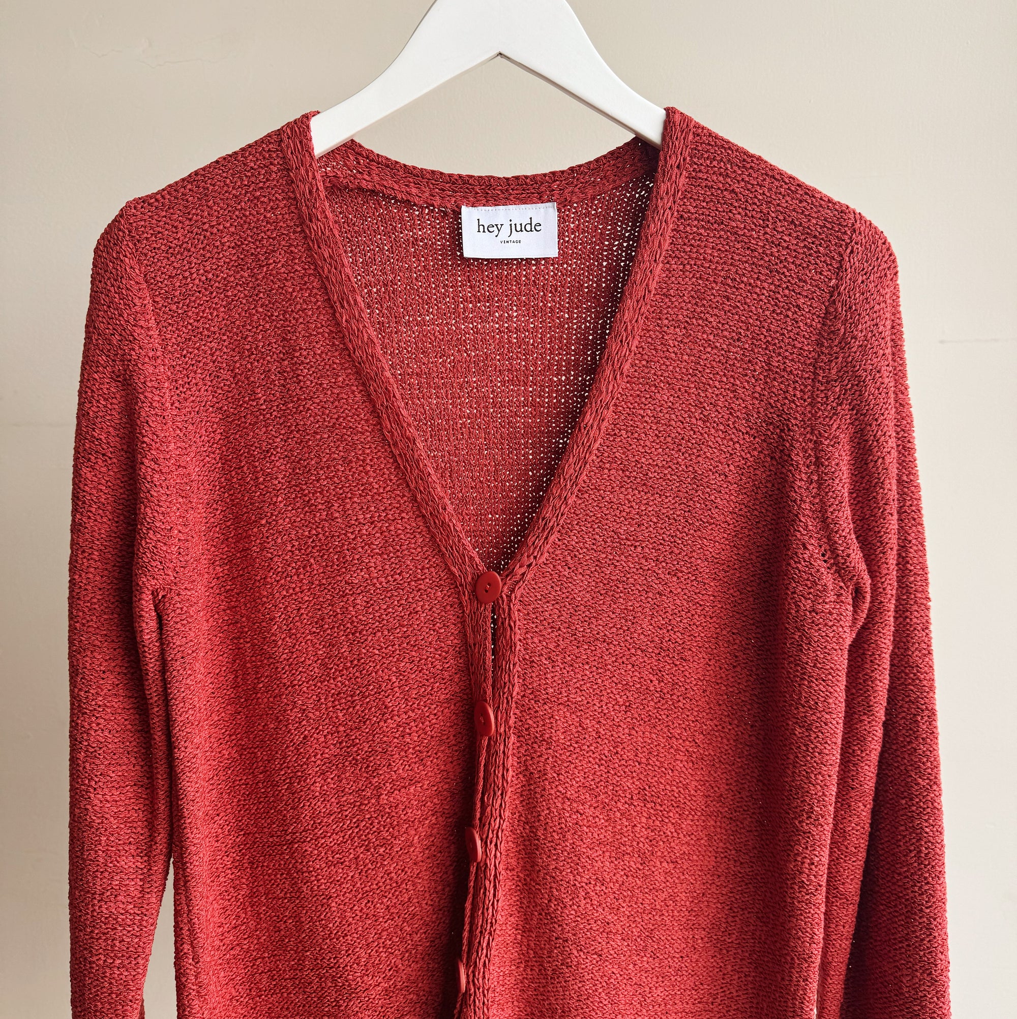 Tomato Silk Knit Cardigan - Hey Jude