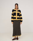 Carmen Says | Butter + Navy Alpaca Striped Cardigan