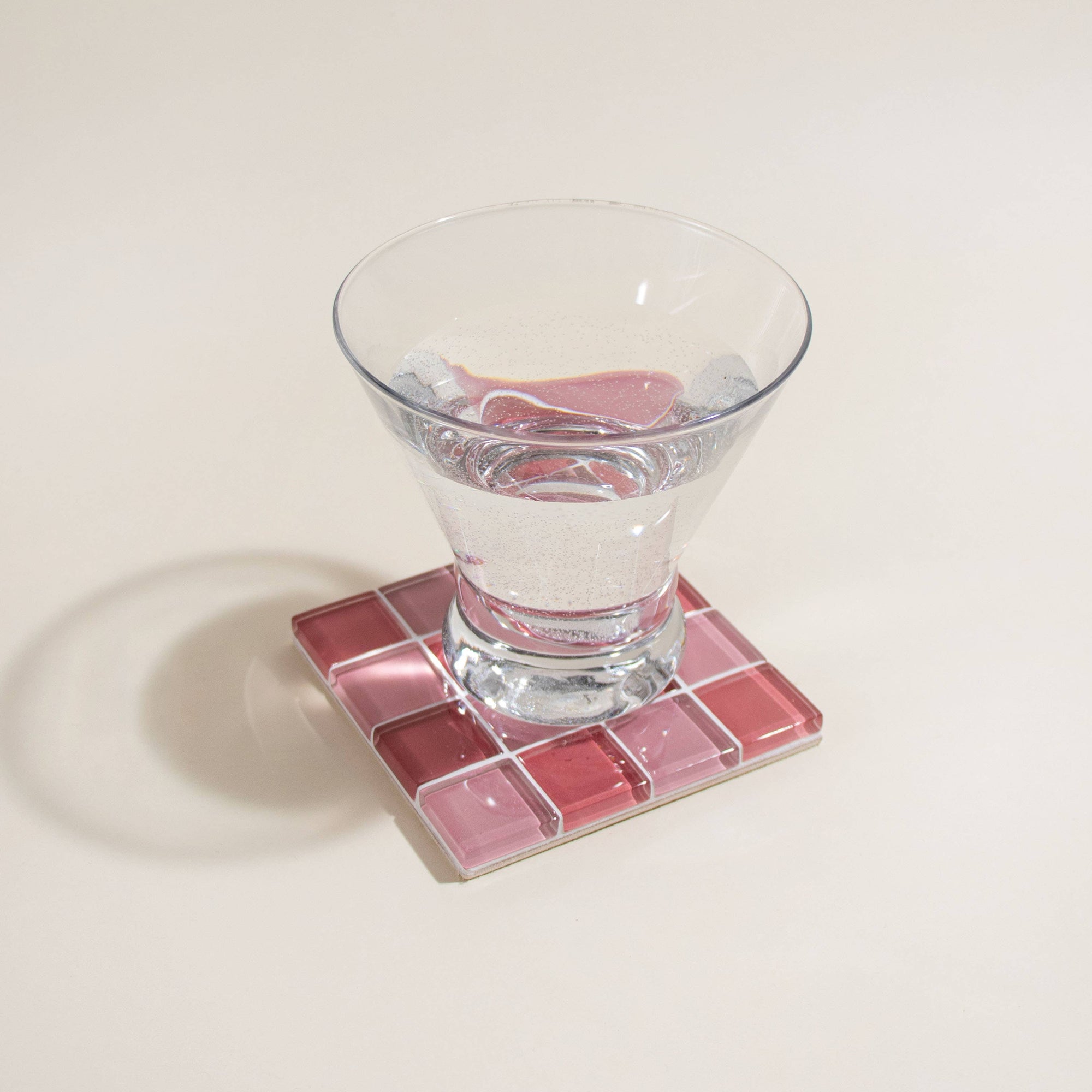 Subtle Art Studios | Glass Tile Coaster in Cotton Candy - Hey Jude
