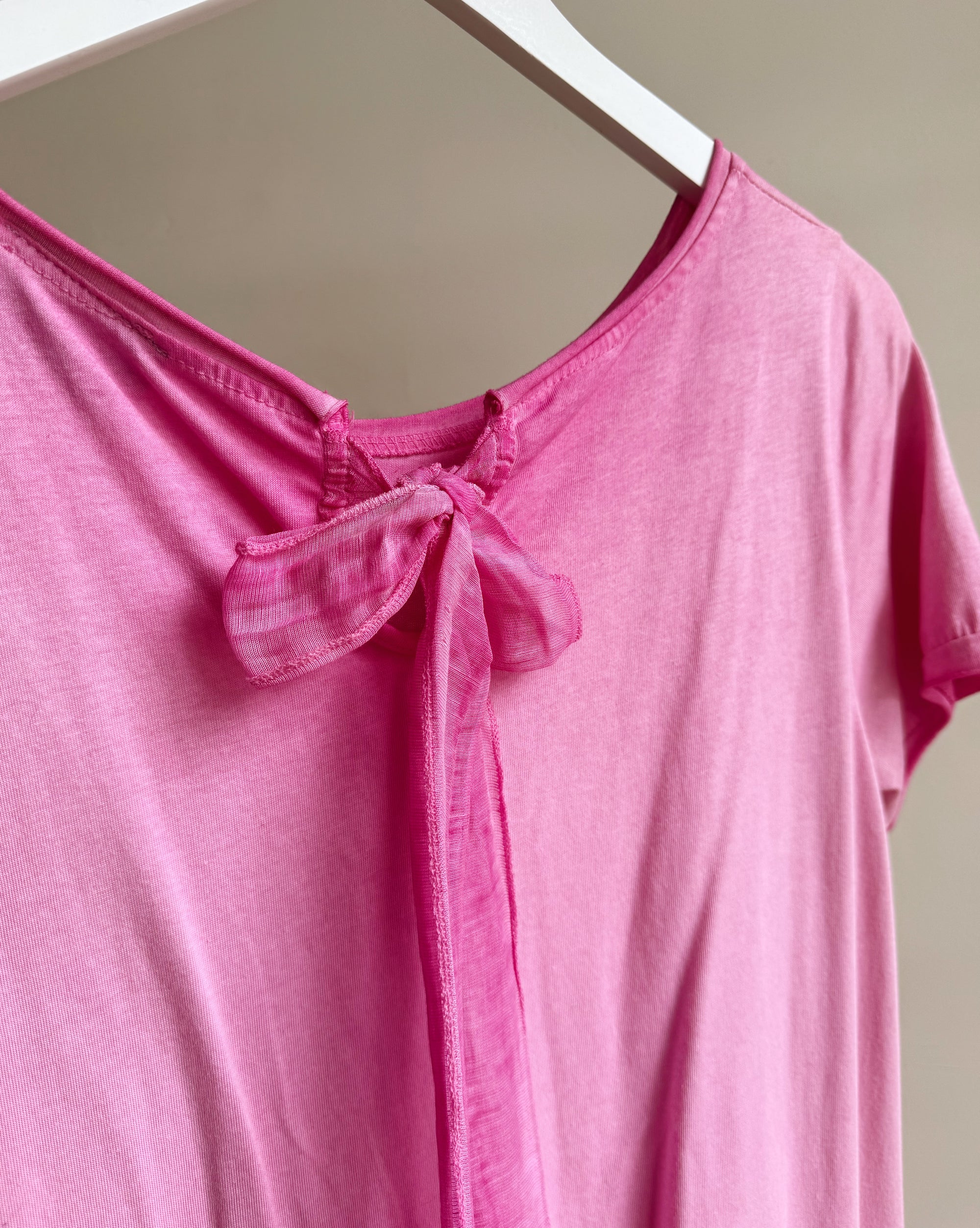 Carnation Ruffle Hem Cotton Dress