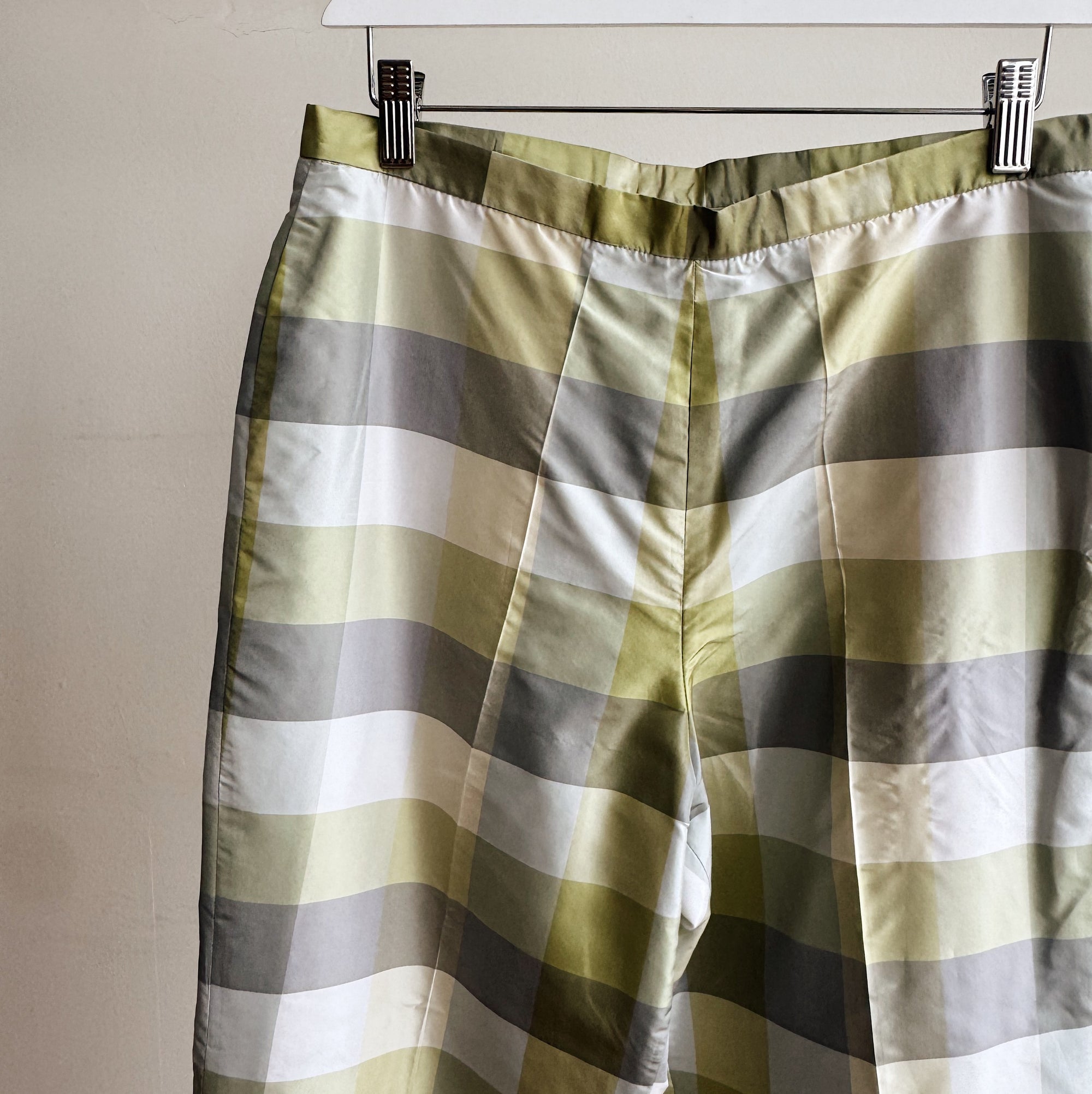 Sage + Gray Windowpane Trousers - Hey Jude