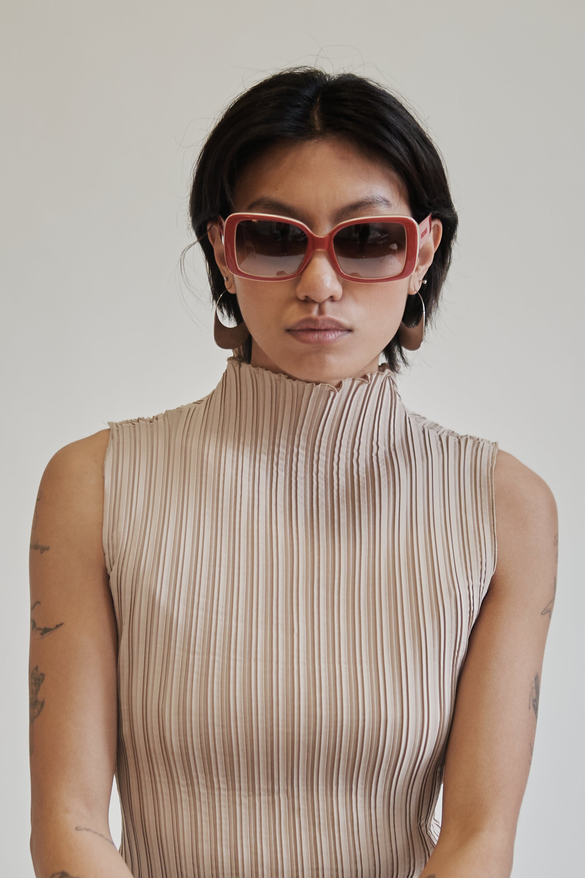 Missoni Red + Cream Oversized Sunglasses - Hey Jude