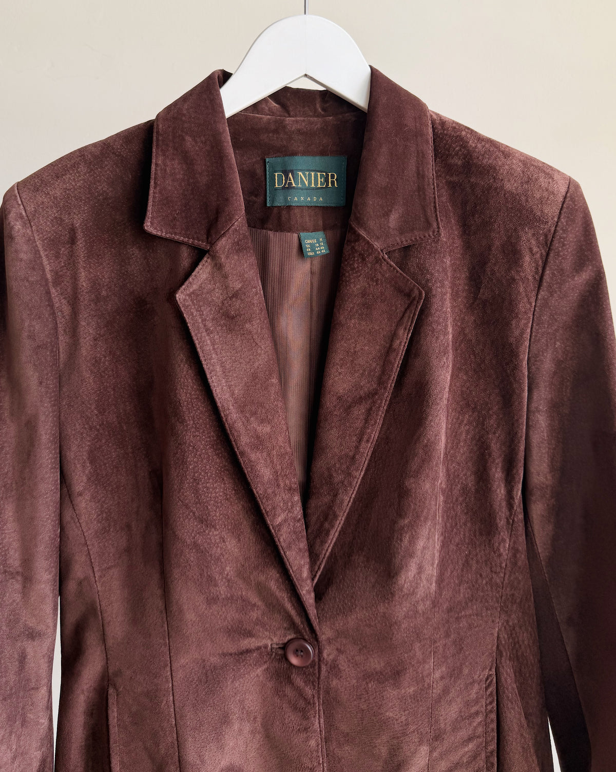 Danier Chocolate Suede Blazer Jacket - Hey Jude