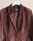 Danier Chocolate Suede Blazer Jacket - Hey Jude