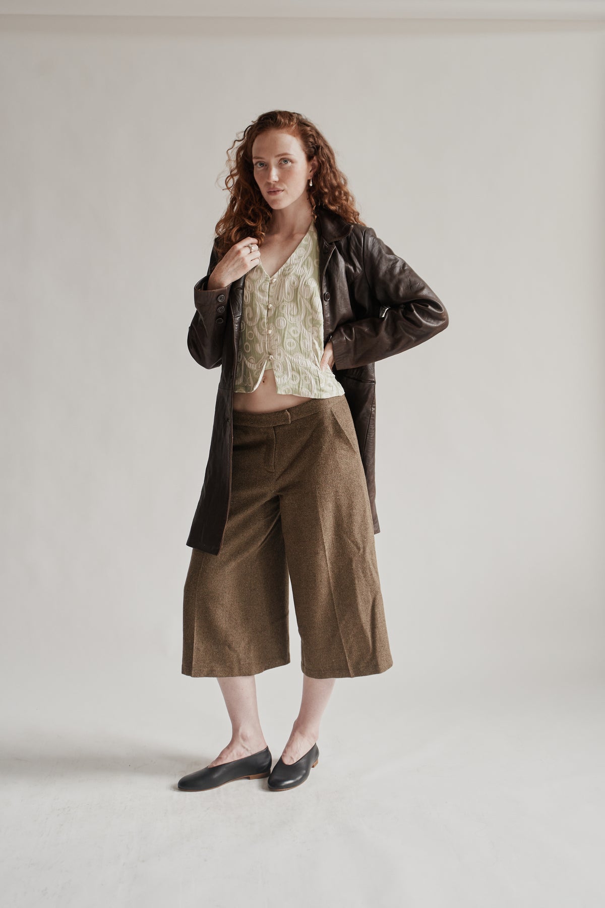 Umber Lamb Leather Trench Coat - Hey Jude