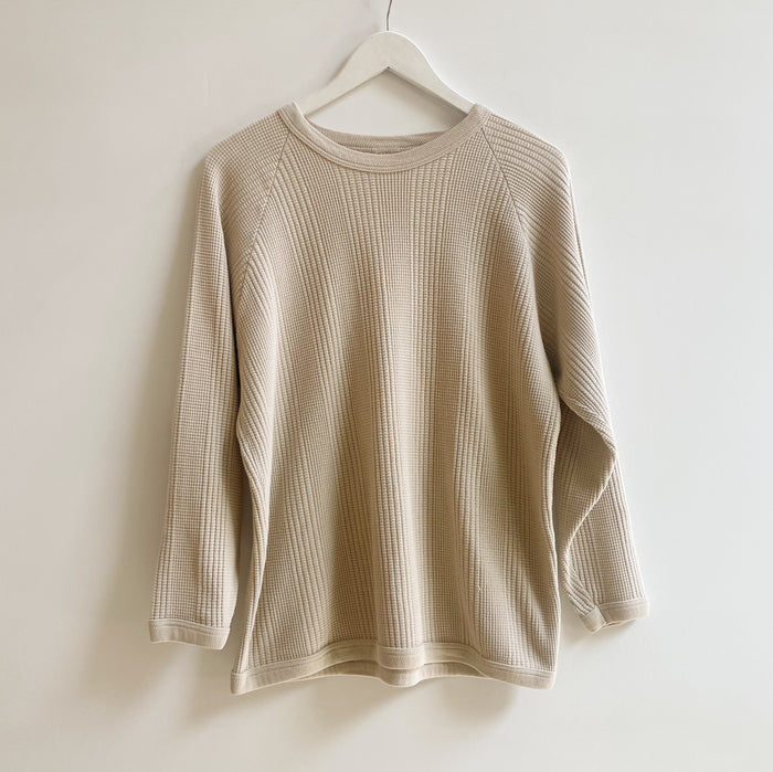 Biscotti Waffled Cotton Pullover