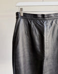 Black Soft Leather Skirt