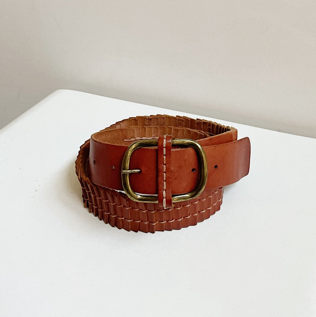Auburn Leather Layered Belt