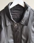 Midnight Leather Bomber Jacket - Hey Jude