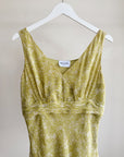 Avocado Silk Floral V-NeckTank
