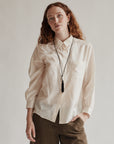 Ivory Boxy Paper-thin Silk Blouse - Hey Jude